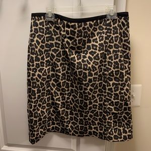 Leopard pencil skirt